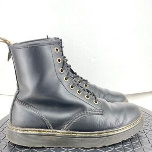 Dr. Martens Women 41 Size 9 Shoes Black Leather Combat Boots Lace Up Mid Zavala